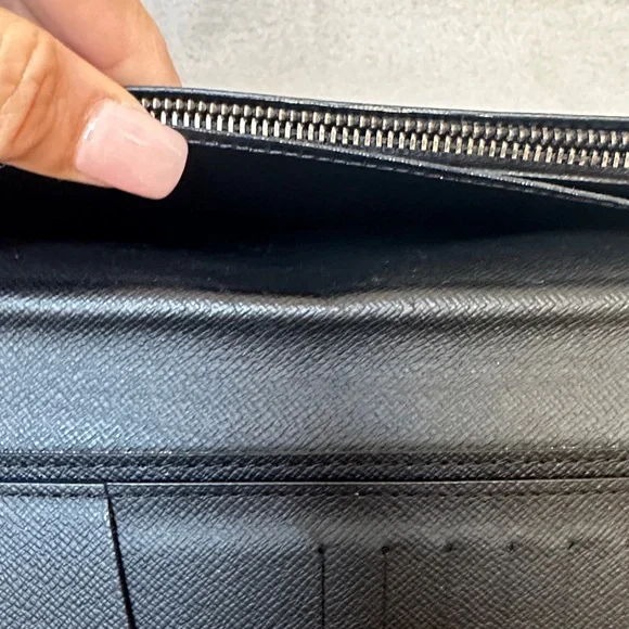 Louis Vuitton Monogram Eclipse Brazza Canvas Long Black Compact Wallet - Picture 9 of 15